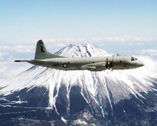 NAVY P-3C / P-3 ORION MOUNT FUJI, JAPAN 8x10 GLOSSY PHOTO PRINT