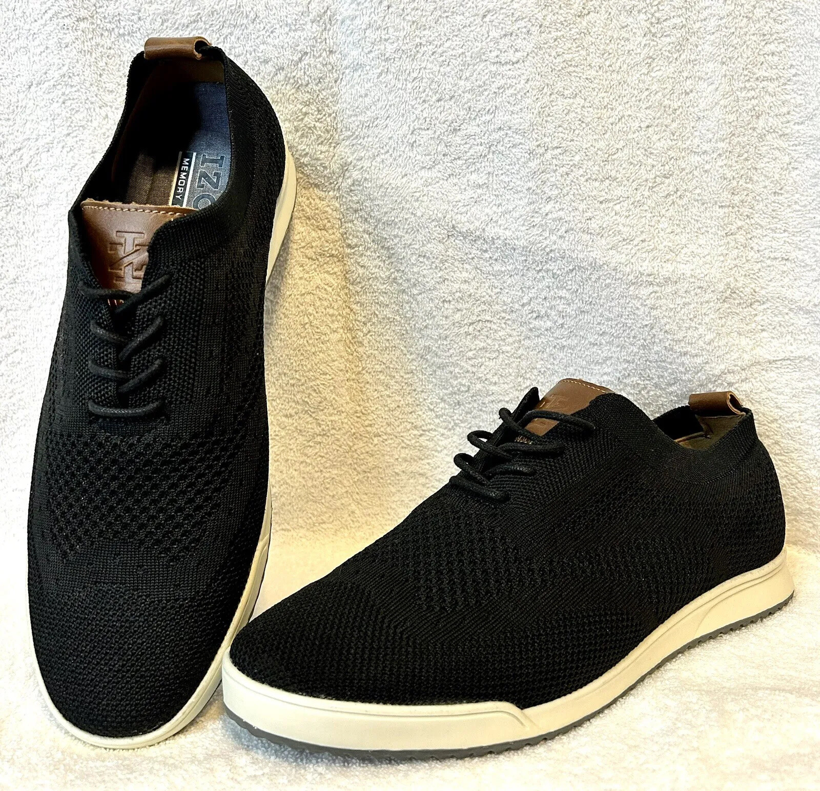 SAOLA Scarpa elegante uomo Izod Breeze casual in tessuto lavorato a maglia (nero Us 9 5 Reg)