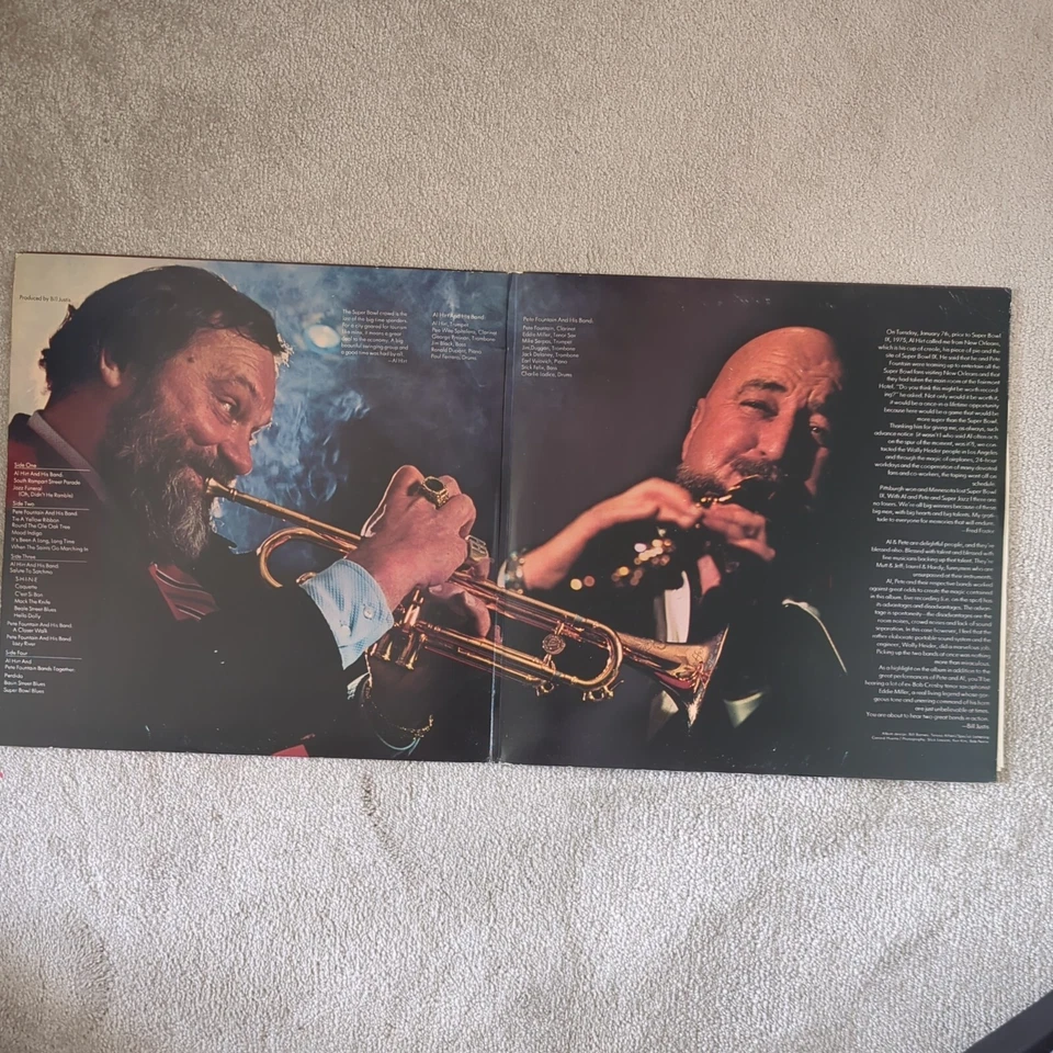 AL HIRT · PETE FOUNTAIN : Super Jazz 1 - Monument 1975 UK 22-trk 2LP, Trad Jazz - Image 3 of 4