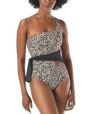 Vince Camuto One-Shoulder Wrap Tie One-Piece Swimsuit 126 Size 8  17D 198 Blm