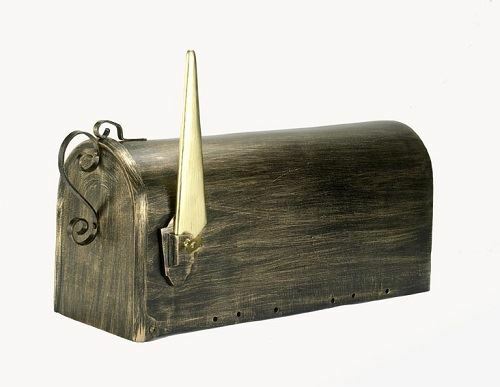 Antik Bronze und Gold amerikanischer Stil Briefkasten Zeitungshalter - Bild 1 von 2