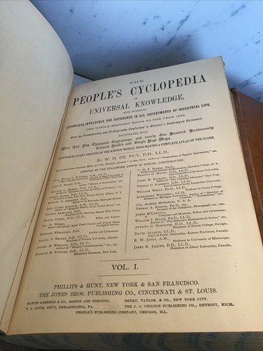 1883 The People's Cyclopedia of Universal Knowledge 3 Volumes Super Clean - Maps - Picture 9 of 24