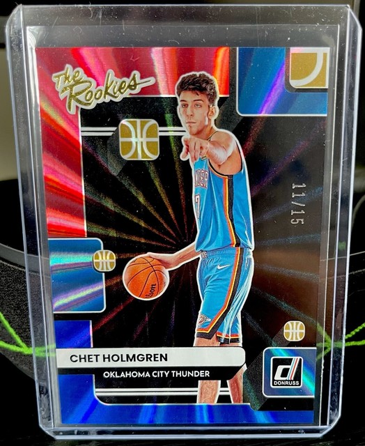 2022-2023 Panini Donruss The Rookies Chet Holmgren RC Red/Blue # 11/15