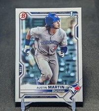 Austin Martin 1st Prospect Rookie 2021 Bowman Card #BP-87 Toronto Blue Jays