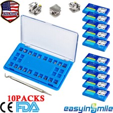  Dental Orthodontic Braces Roth MBT 022'' Metal Self-Ligating Ortho Mesh Bracket