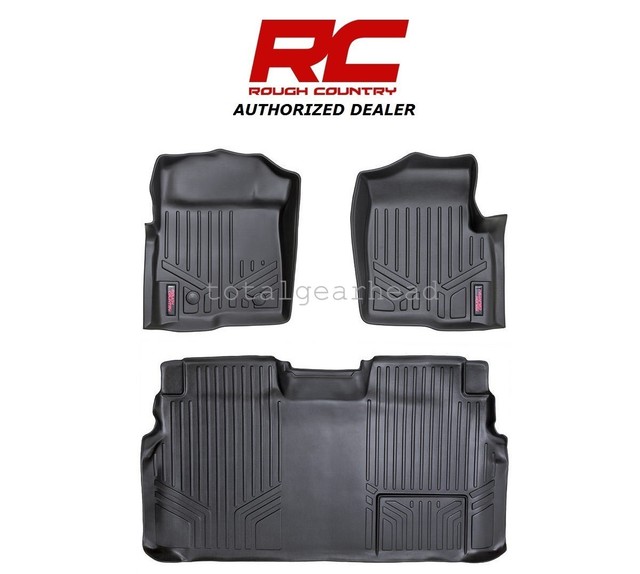 Rough Country Floor Mats Frontrear Set Ford F150 Supercrew Dr Dual Post 11 14