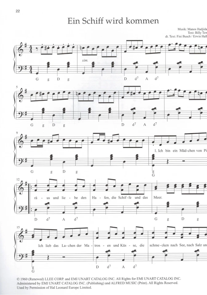 Akkordeon Noten : Seemannslieder für Akkordeon - leichte Mittelstufe - Bild 4 von 4