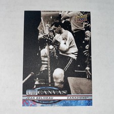2025-26 Upper Deck Series 2 - Ud Canvas Retired Jean Beliveau  Black & White