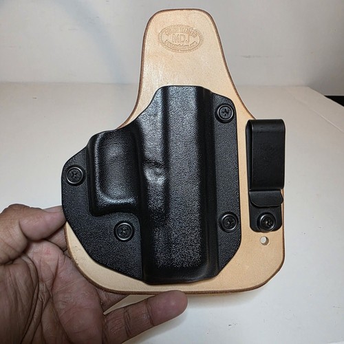 Mdj MDJ Custom Holsters hybrid IWB gun holster For G26 brown leather ...