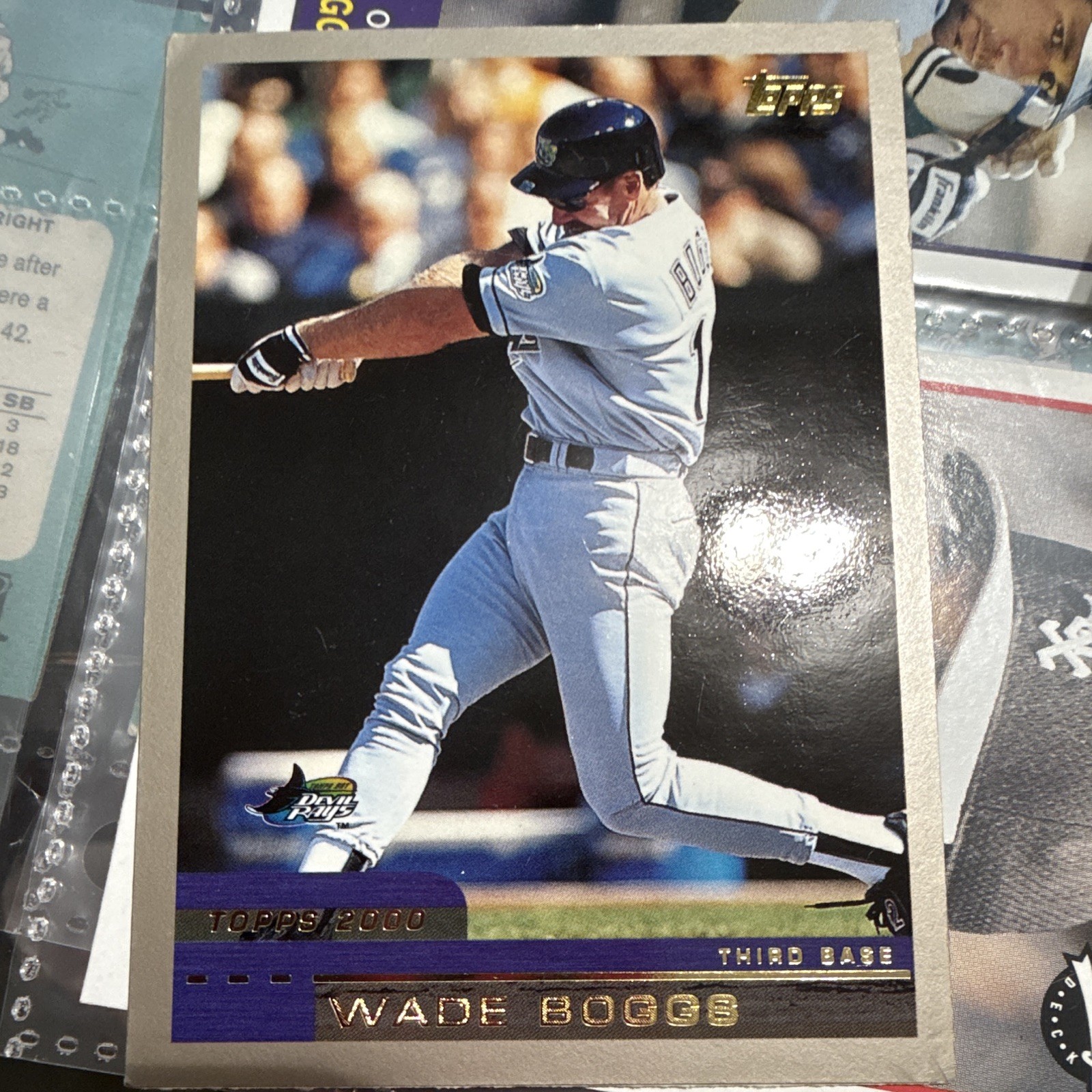 Topps 2000 Wade Boggs #3 Tampa Bay Devil Rays MLB Baseball Trading Card