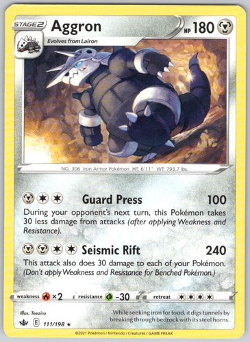 Aggron 111/198 Chilling Reign CRE NM/M
