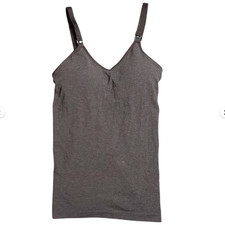 Auden Women's Grey Nursing Lightly Lined Cami FREE S&H NWT
