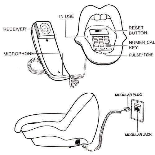 -5056 Tongue Style Novelty Telephone with Phone Cable (Random Color) - Picture 11 of 12