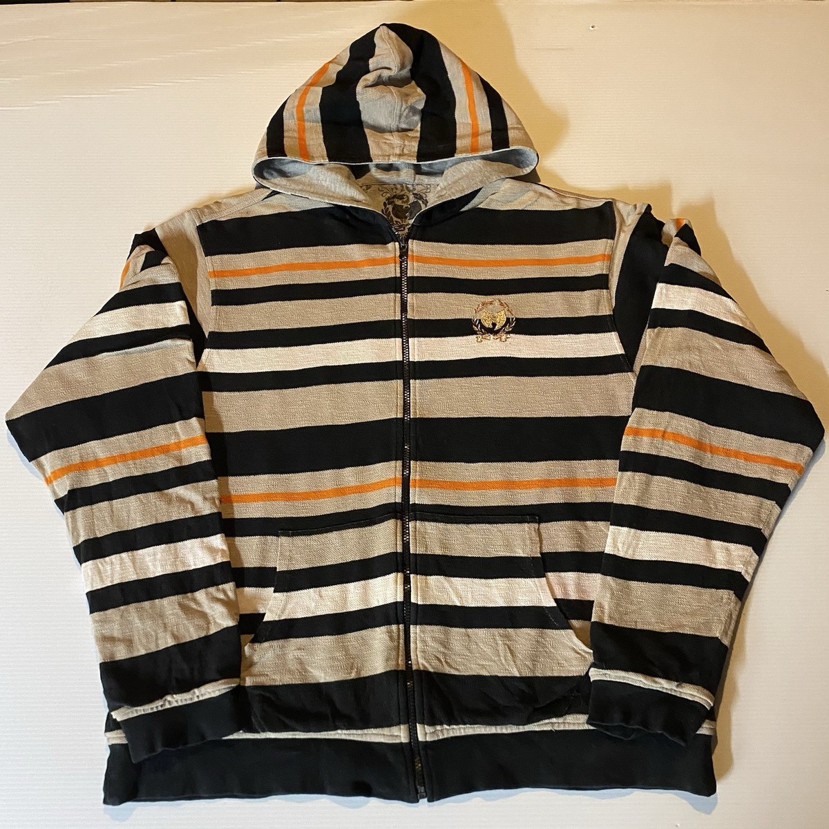 Vintage Y2K Wu Wear Reversible Wu-Tang Clan Hoodie Embroidered XL