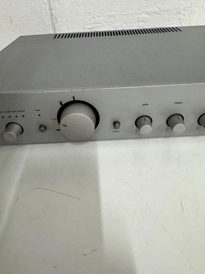 Arcam A65 Integrated Amplifier with PHONO Stage, Silver With Crackly Volume Knob - Image 3 of 4