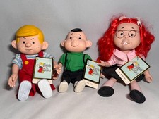 Vtg 1987 Doll Lot Hamilton Gifts Presents Margaret/Joey/Dennis The Menace W/Tags