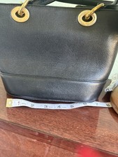 MCM Black Leather Bucket Tote Bag
