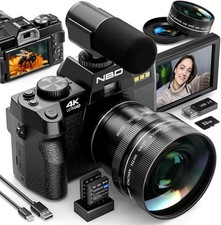 4K Digital Cameras for Photography,48MP Camera,Travel Vlogging Cameras with 16X