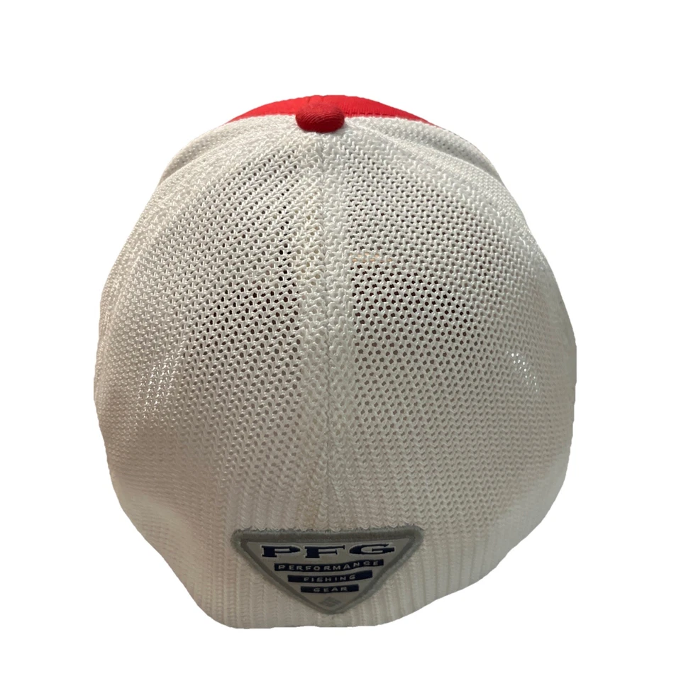Columbia PFG Mesh Fish Flag Collegiate Ball Cap Unisex Georgia Red/Black L/XL - Image 3 of 4