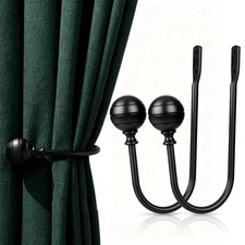 Large Curtain Holdbacks, 2pcs Curtains Holder Wall Mounted Drapery Tiebacks R...