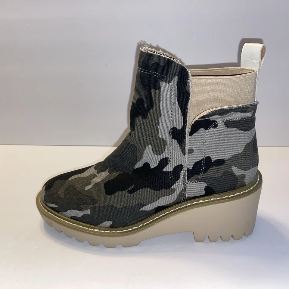 Nicole Miller New York Botas Chelsie Camufladas Botines Gruesos Rústicos Para Mujer Talla 8” Foto 3 de 4