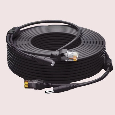 CCTV RJ45 Kabel Ethernet Überwachungskamera DC Power Cat5 Internet Netzwerk LAN 