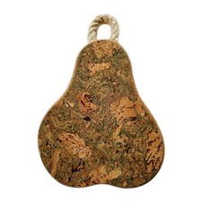 CORK TRIVET PEAR HOT PAD ECO FRIENDLY VEGAN HOT POT HOT PAN HOT PLATE. QUALITY