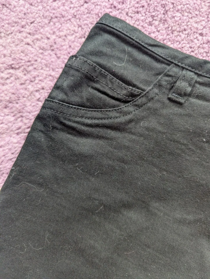 Shorts elástico vintage anos 90 Y2K selo úmido azul asfalto preto algodão tamanho pequeno  - Imagem 2 de 4