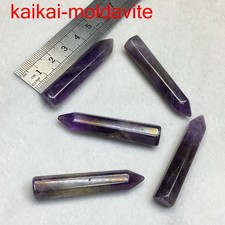 5Pcs/lot natural amethyst stone high quality healing point crystal pillar FJ003