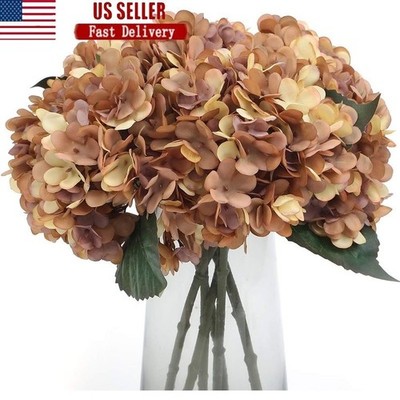 Faux Silk Hydrangea Stems Artificial Flowers Low Maintenance Home Decor New