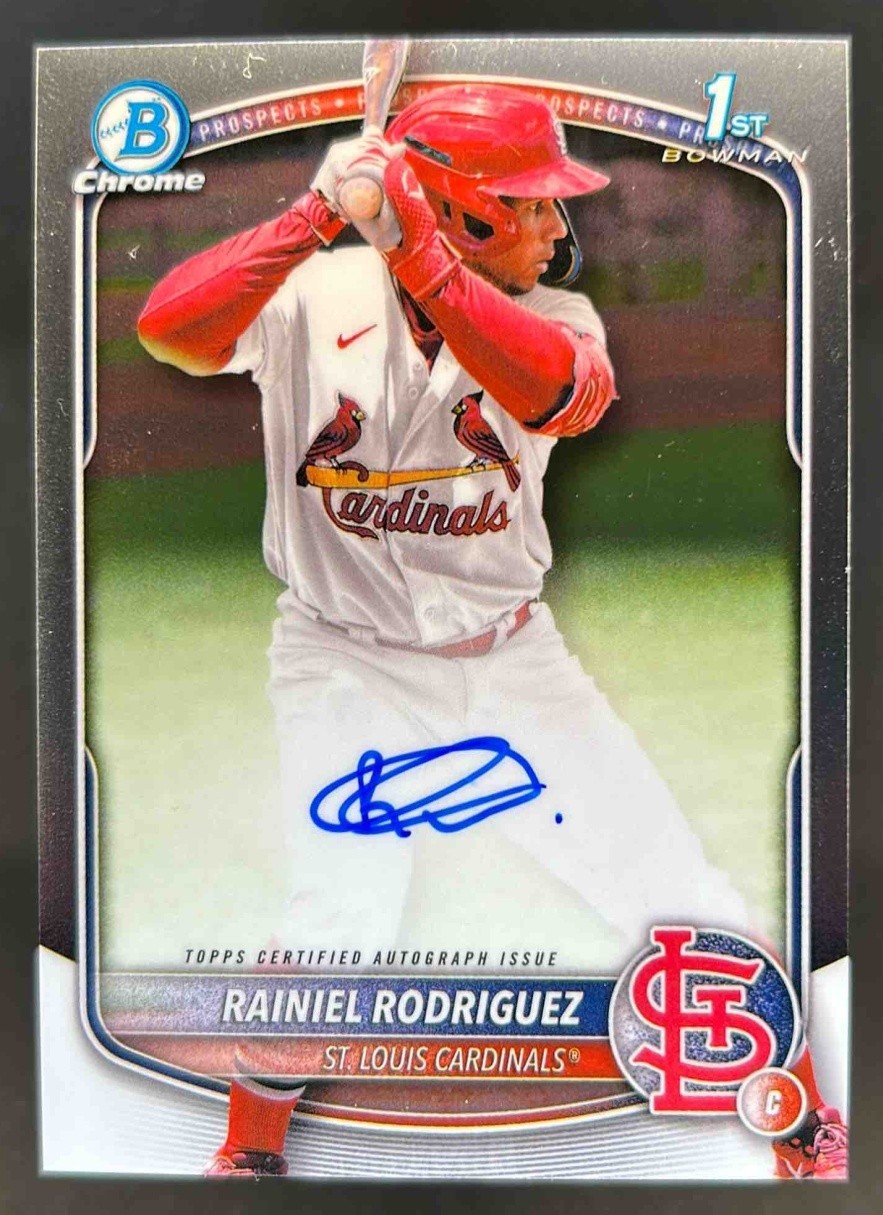 2025 Bowman Chrome Rainiel Rodriguez Auto 1st Prospect #CPA-RR Cardinals