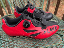 LAKE CX 176 cycling shoes. Red/Black. Size 41.0
