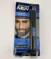 Just for Men 1-Day Beard & Brow Color, Temporary Dye, DARKEST BROWN / BLACK 1ct