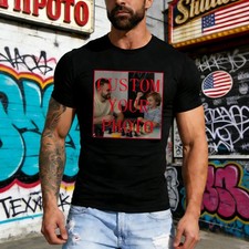 Personalized Custom T-Shirt Customized w/Photo, Text, Logo DTF on Gildan S 3XL