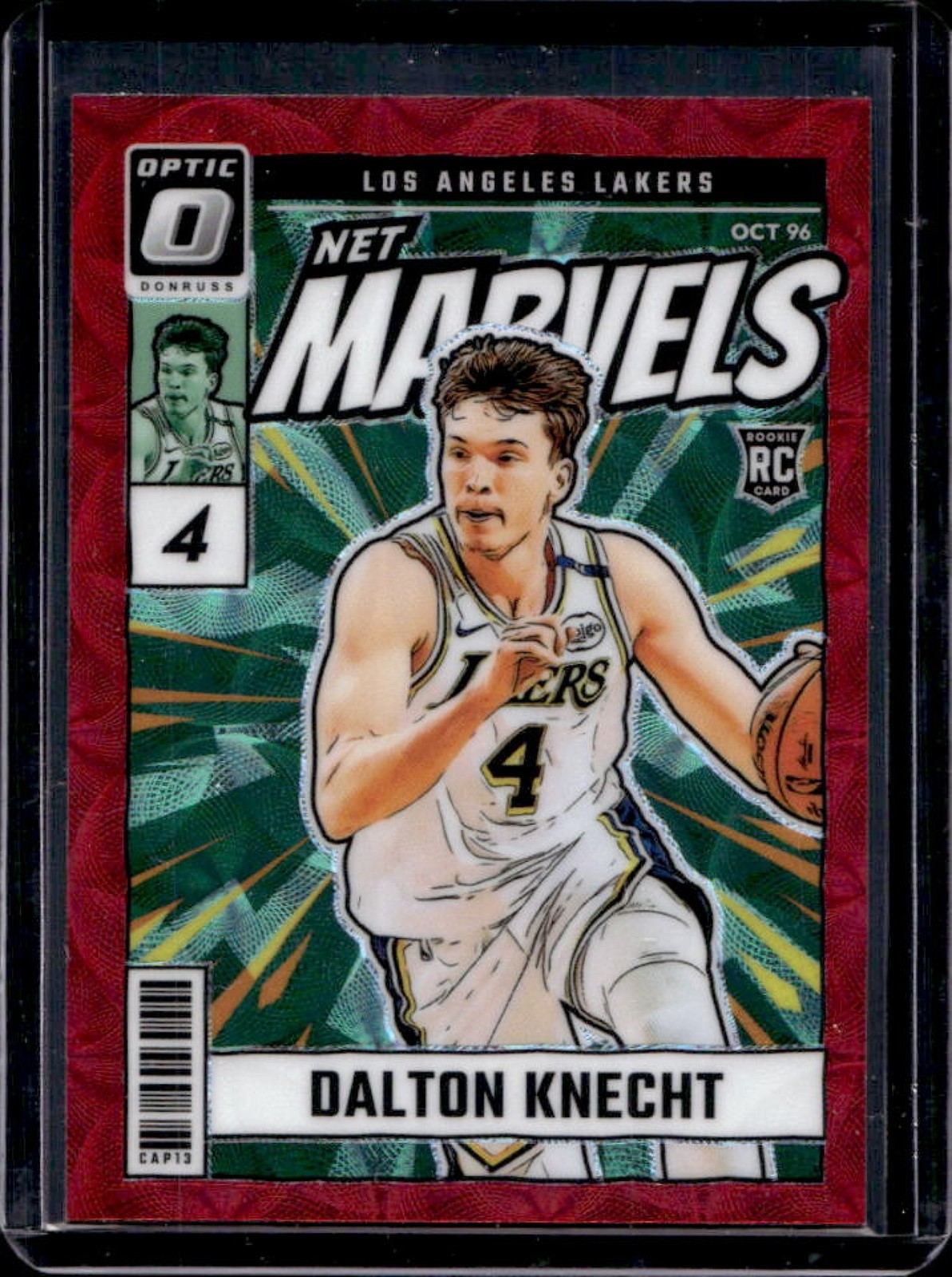 2024-25 Donruss Optic Dalton Knecht Net Marvels RC Red International #16 Lakers