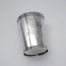Banded Mint Julep Cup Gorham Sterling Silver Mono L