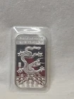 2012- 1 OZ SILVER BAR- YEAR OF THE DRAGON- .999 FINE SILVER- NR AUCTION