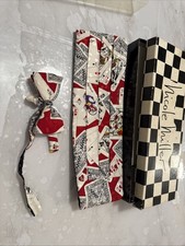 Vintage Nicole Miller CARDS Bowtie  Cummerbund Set 100 Silk Open Box