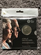 Platinum Wedding Anniversary 2017 Royal Mint &pound;5 Coin  BUNC Sealed Pack