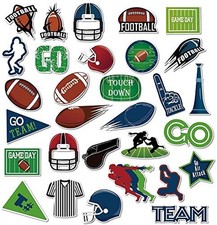 Football PVC Waterproof Stickers 30pcs for Bottles,Luggages,Laptop,Skateboar...