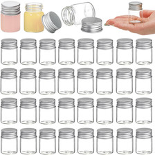 36 Pack 15Ml Empty Glass Jars with Screw Aluminum Caps, 0.5Oz Mini Cosmetics Con