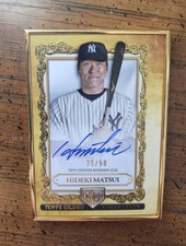 2025 Topps Gilded Collection Hideki Matsui Gold Autograph /50 Framed Auto