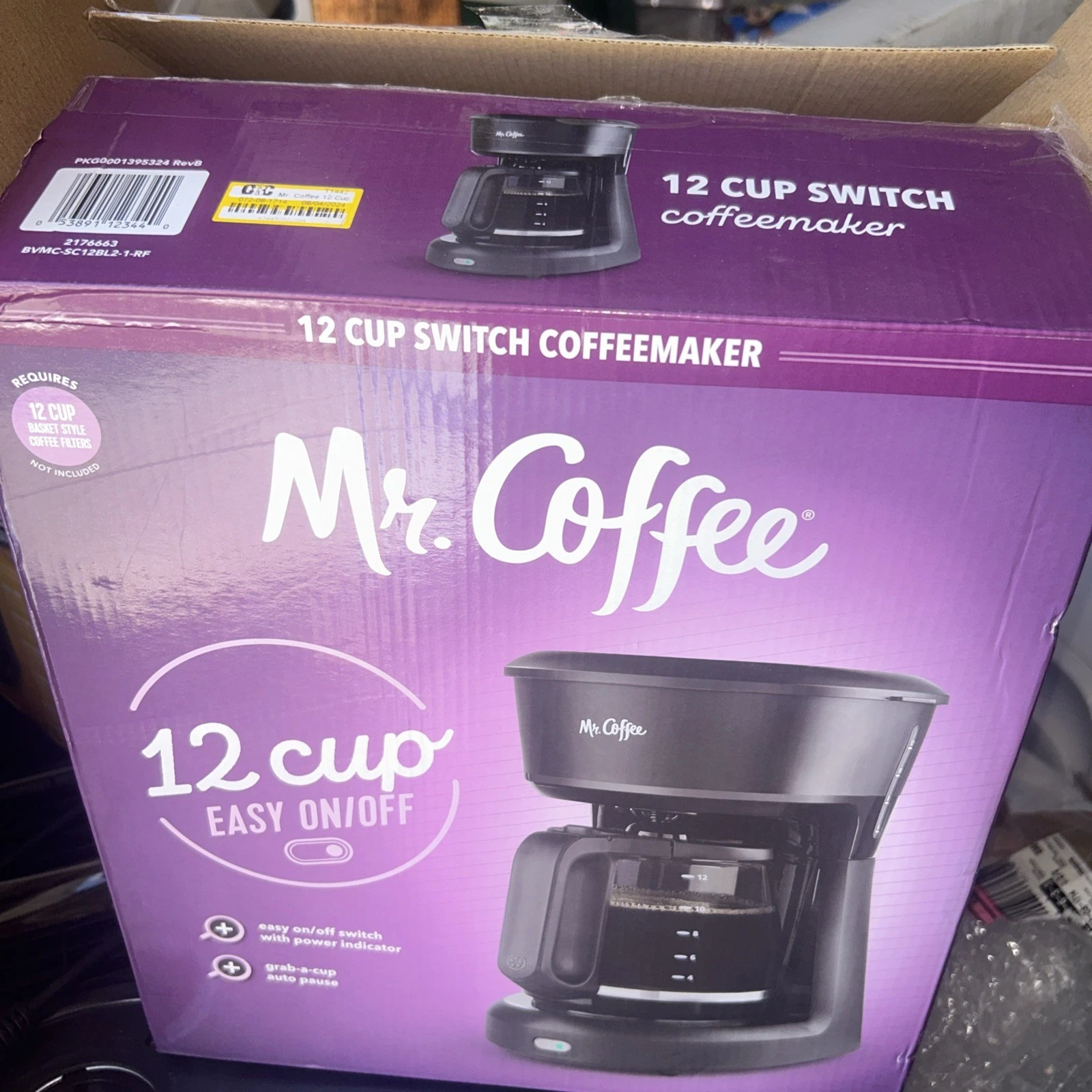 Mr. Coffee 12 cups Black Coffee Maker 6067619