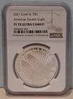 2021 Cook Is. American Double Eagle S$2 NGC PF70 Ultra Cameo 1/2oz .999 Silver