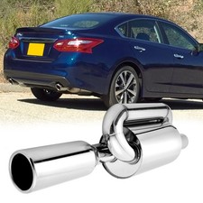 For Nissan Altima Twin Loop Exhaust Muffler 2.5" Inlet 4.0" Tip Stainless Steel