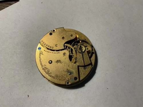 Antique 1891 Waltham Grade No. 8 7j 14s Pocket Watch movement