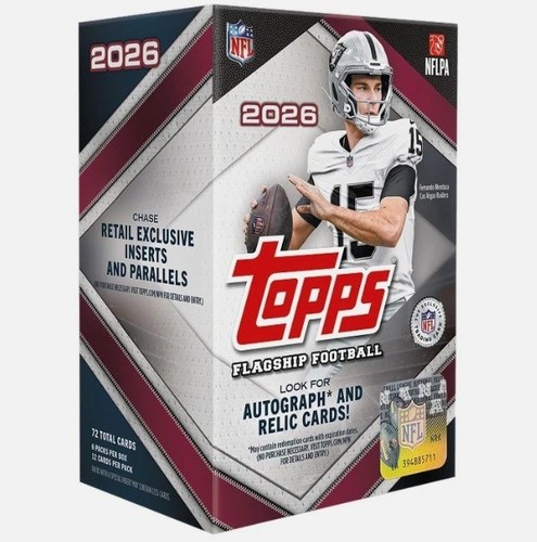 2026 TOPPS FLAGSHIP FOOTBALL Factory Sealed VALUE BLASTER BOX (72 Cards) 🔥