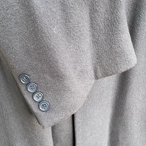 Brooks Brothers Men's Overcoat 100% Cashmere Black Trench Quiet Luxury Long 56R - Afbeelding 5 van 14