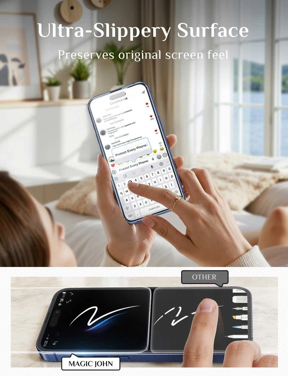 Tempered Glass Screen Protector For iPhone 18 17 17e 16 16e 15 14 13 Pro Max Air