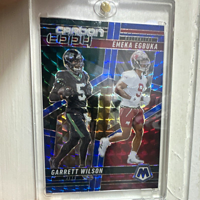 Panini 2025 Mosaic Carbon Copy Garrett Wilson Emeka Egbuka CCO-13 Blue /99